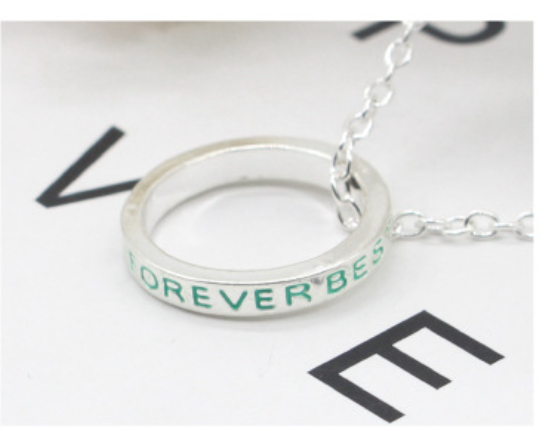 Good friend three-piece set ring necklace good bestie good sister pendant pendant decoration