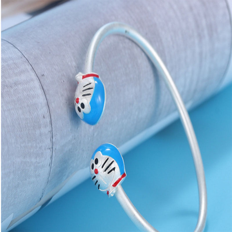 Doraemon blue fat Jingle cat sand face opening cartoon parent-child clothing fashion bracelet
