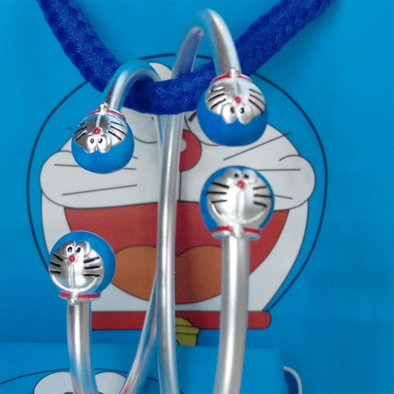Doraemon blue fat Jingle cat sand face opening cartoon parent-child clothing fashion bracelet