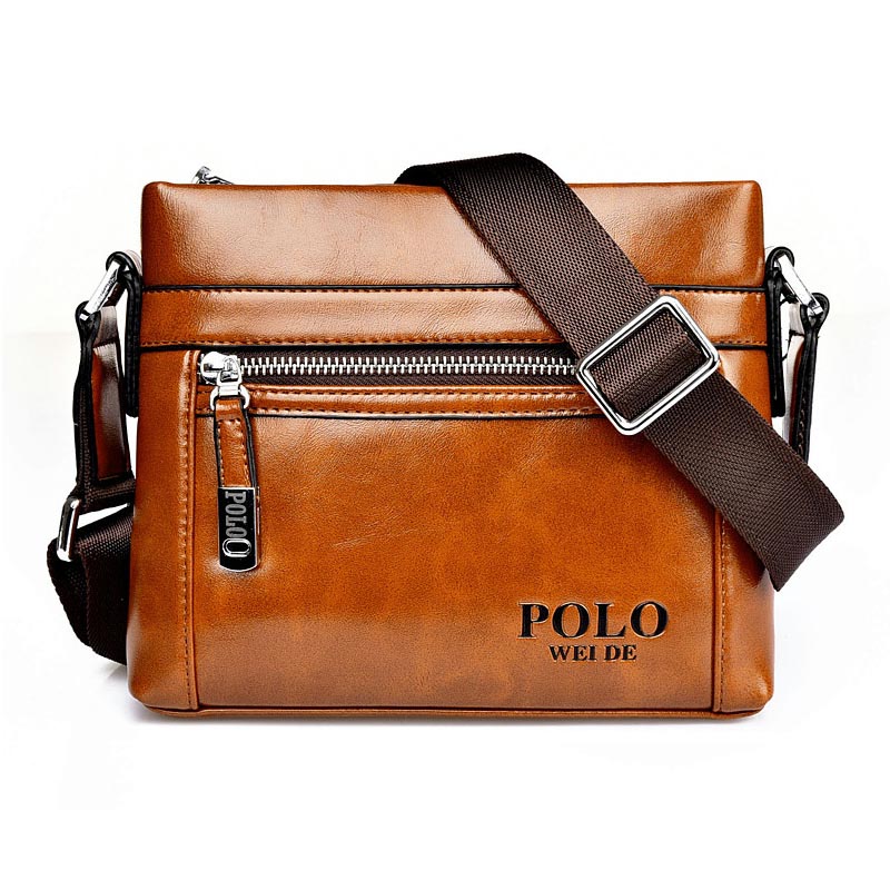 POLO Leather Shoulder Bag Men's Business Messenger Bag