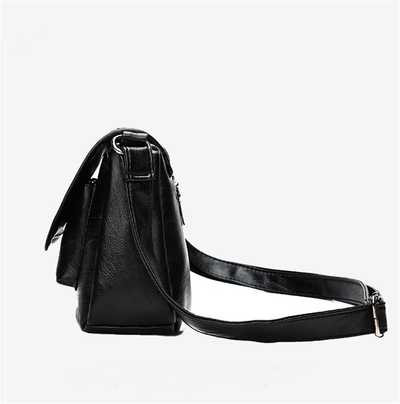 2019 New PU single shoulder bag European and American simple wild diagonal package Handbags