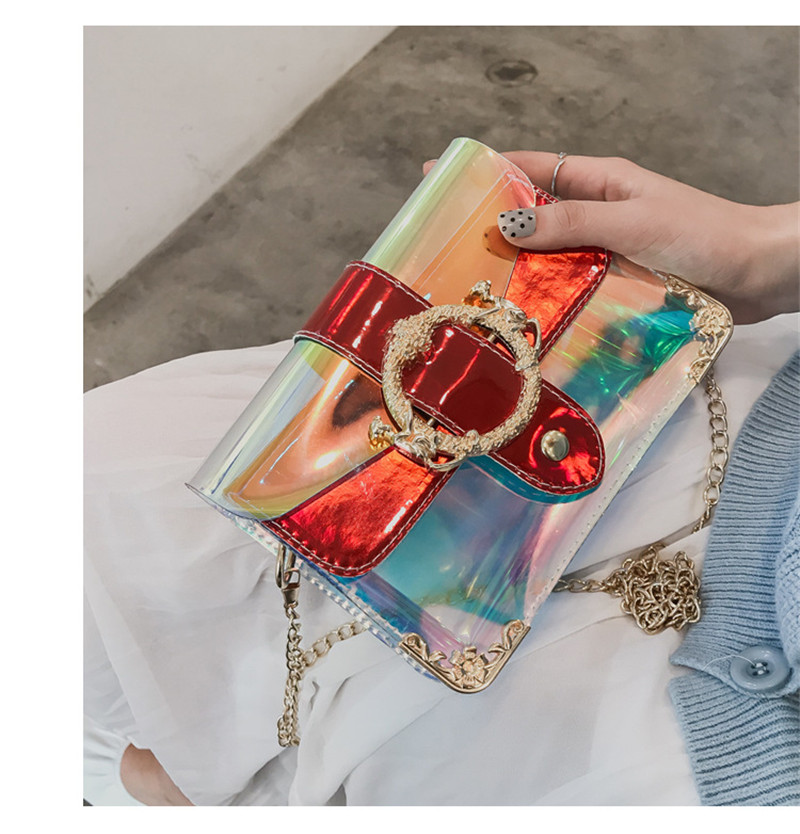 KIKO Women's bag handbag Chain shoulder  laser transparent cross-body bag