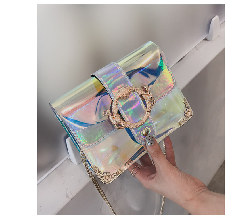 KIKO Women's bag handbag Chain shoulder  laser transparent cross-body bag