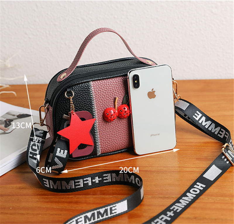 Fashion pendant camera bag 2019 net red hit color lady small square bag shoulder diagonal women bag