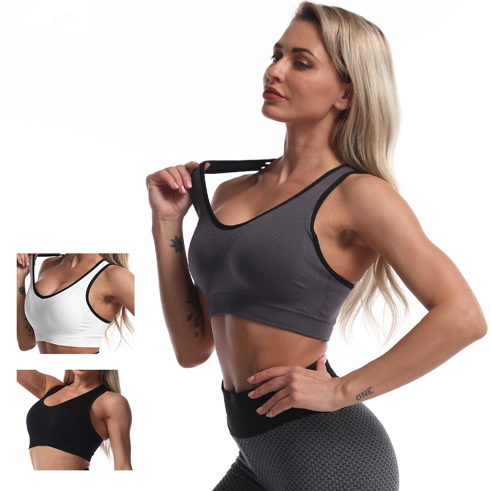 Women's sports bra shockproof beauty back yoga tight bra clothing gather fitness training