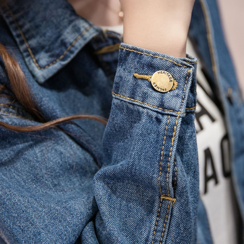 Autumn outfit BF jacket Jean jacket Women's clothing Loose big yards cowboy clothing