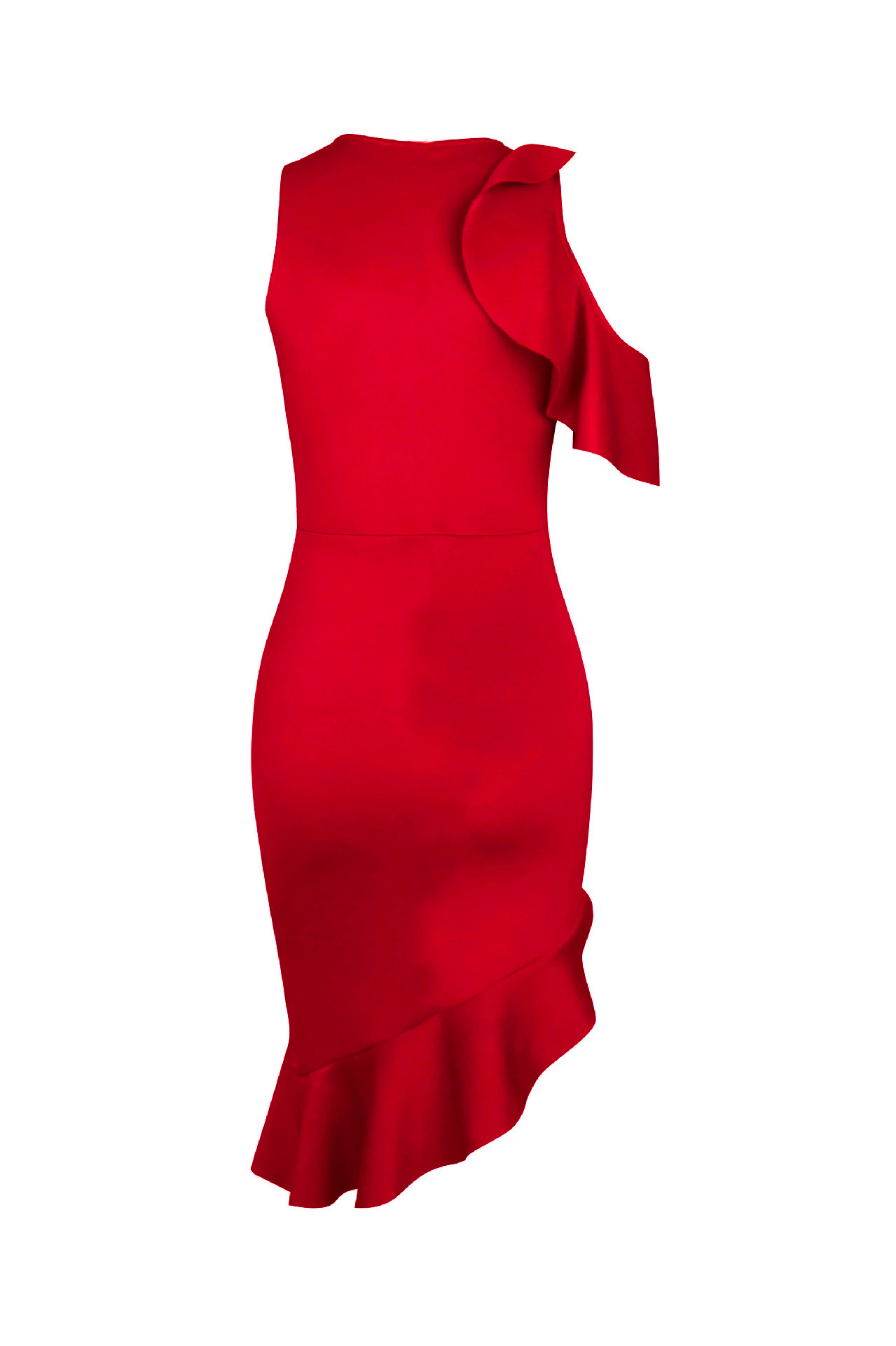 Women's autumn/winter new evening dress explosively flying sleeve off-the-shoulder ruffled skirt