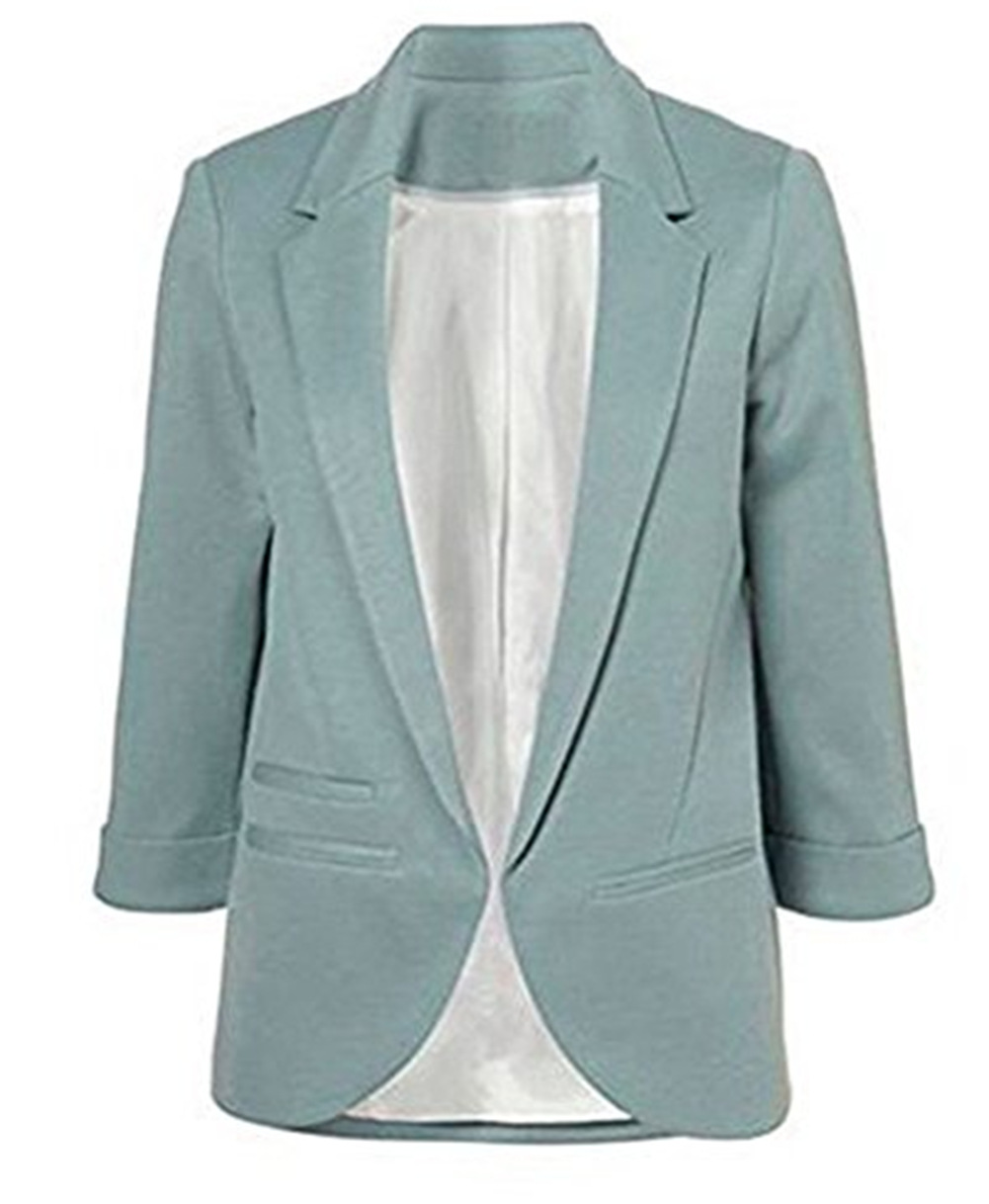 New Fashion Women Candy Color Slim Suit Jacket Coat Office Lady Business Blazer Jacket