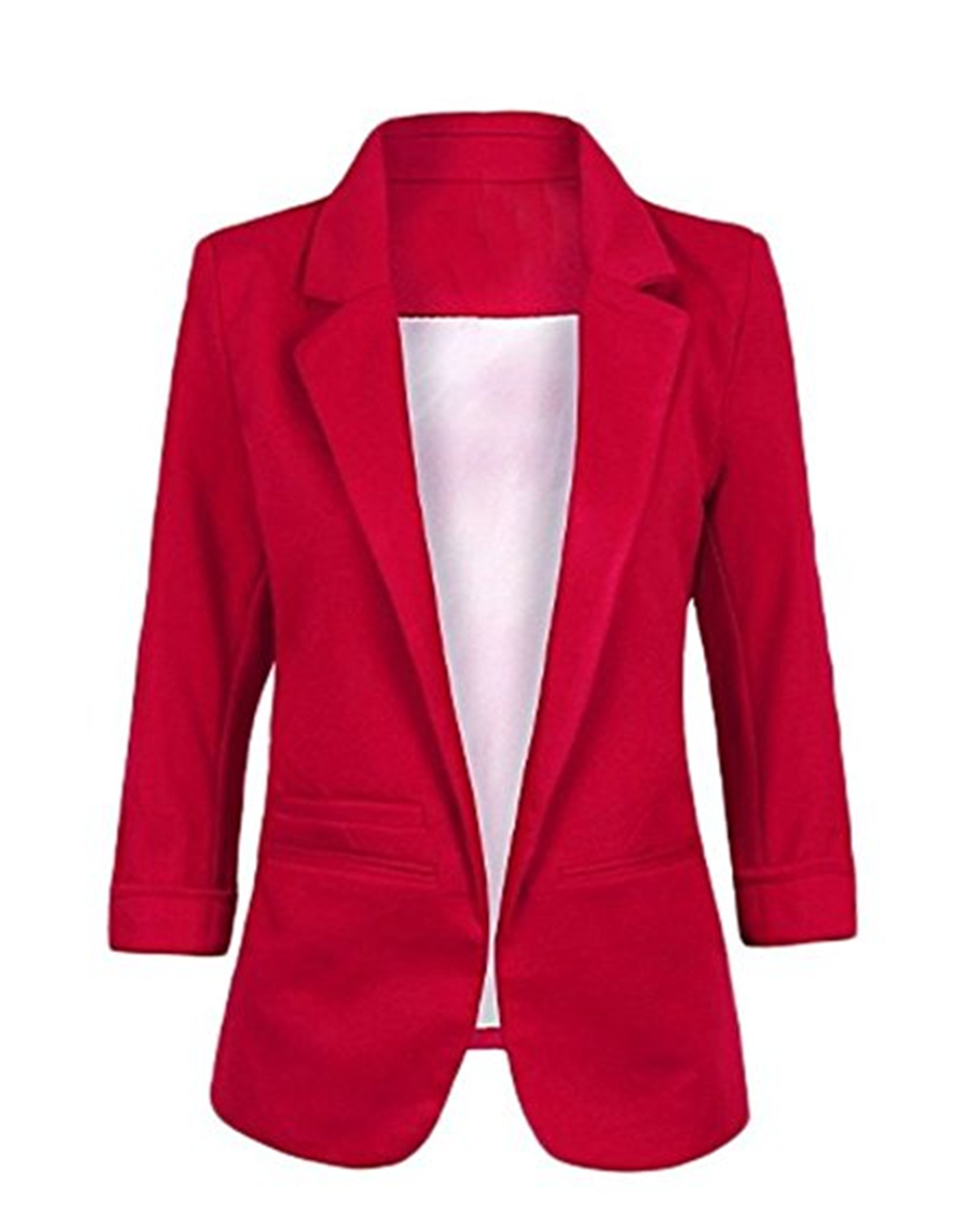 New Fashion Women Candy Color Slim Suit Jacket Coat Office Lady Business Blazer Jacket