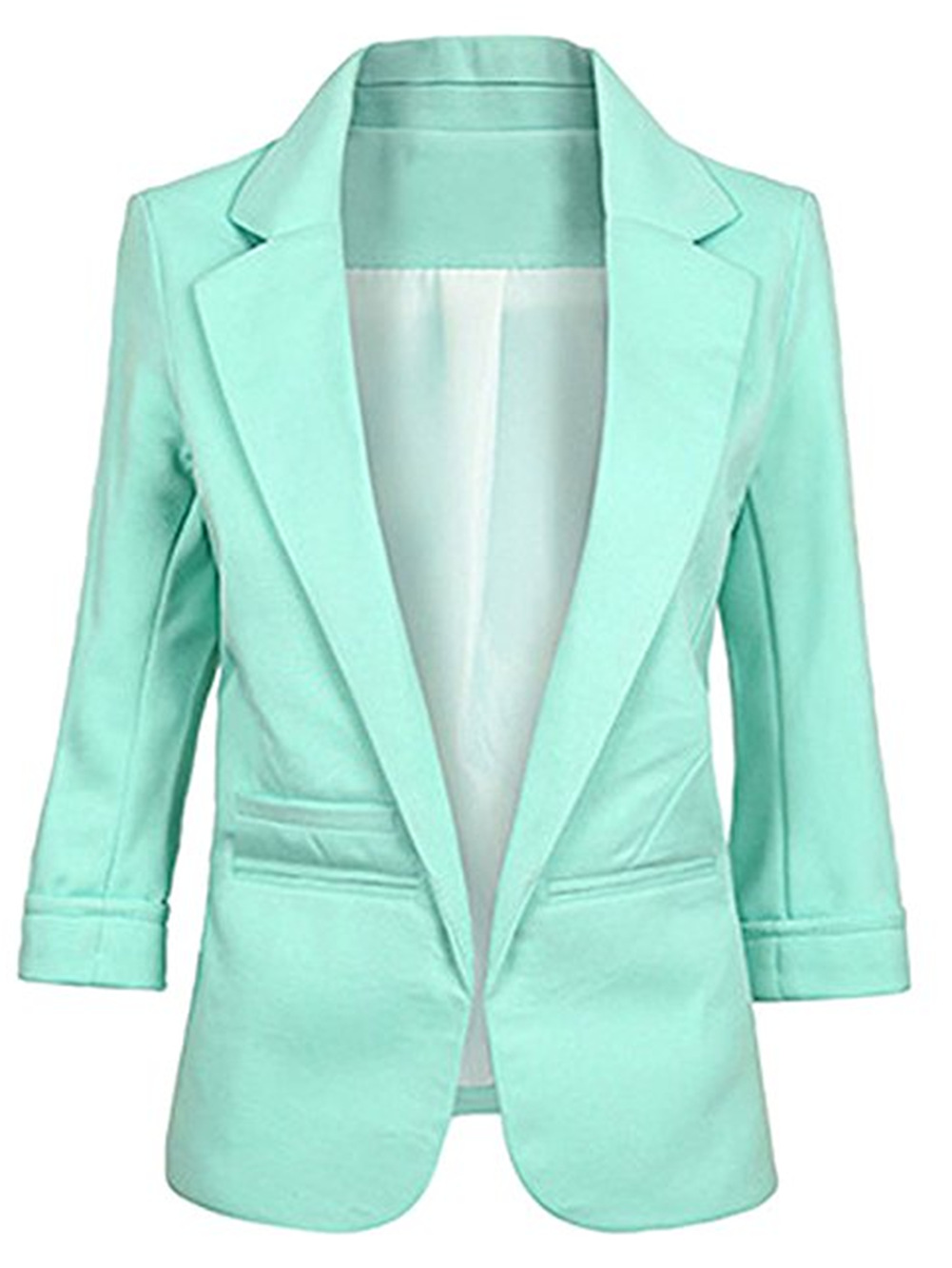 New Fashion Women Candy Color Slim Suit Jacket Coat Office Lady Business Blazer Jacket