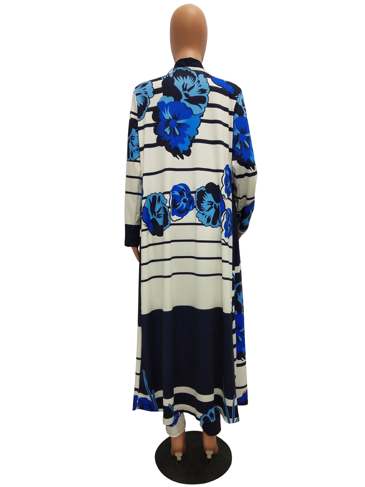 Women Fashion digital ladies printing cloak and bottom pants casual suit sets