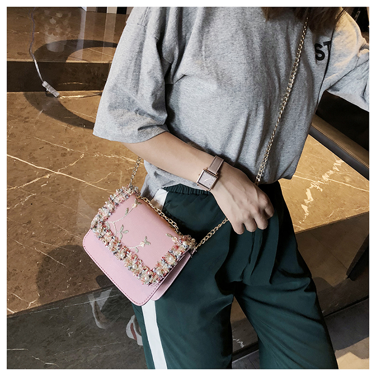 2019 Laides flower new shoulder bag Fashion Women's Handbags Chain bag