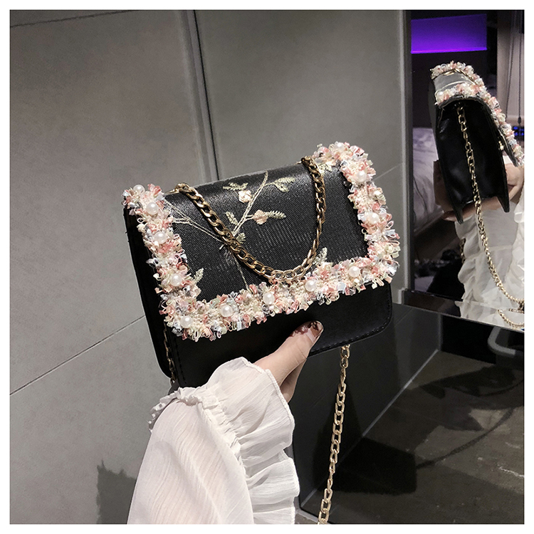 2019 Laides flower new shoulder bag Fashion Women's Handbags Chain bag