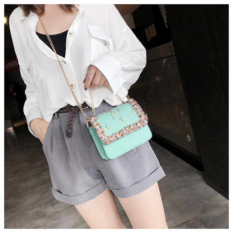 2019 Laides flower new shoulder bag Fashion Women's Handbags Chain bag