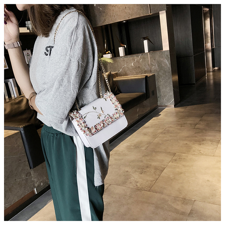 2019 Laides flower new shoulder bag Fashion Women's Handbags Chain bag