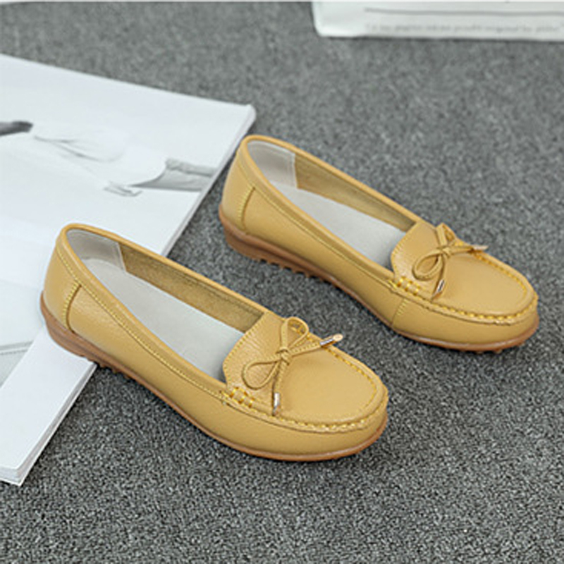 Spring Flats Women Shoes Loafers Genuine Leather Flats Slip On Loafers Female Moccasins Shoes