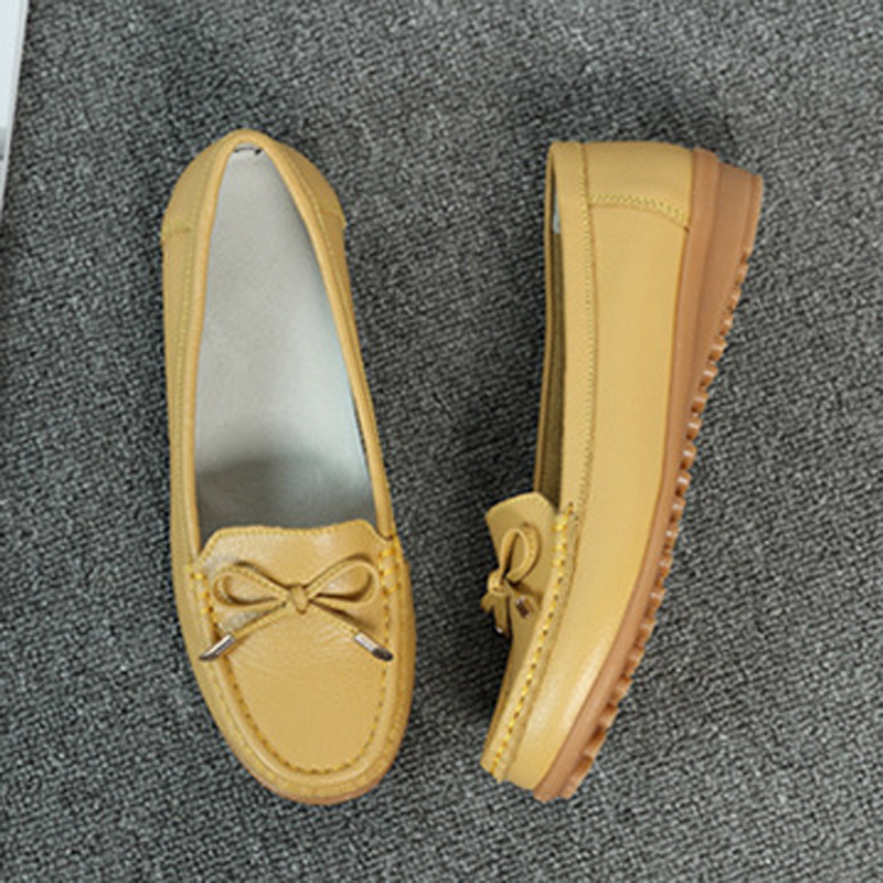 Spring Flats Women Shoes Loafers Genuine Leather Flats Slip On Loafers Female Moccasins Shoes