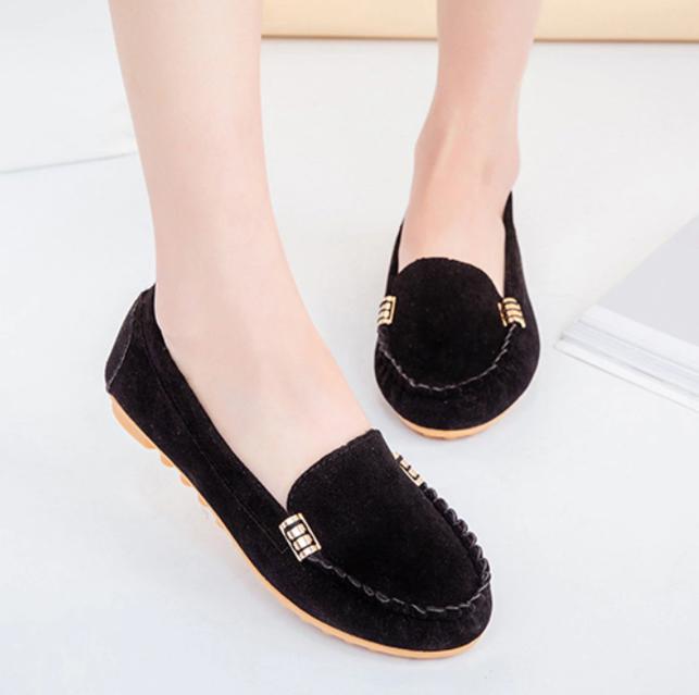 New Womens Candy Color Shoes Cute Slip on Ladies Shoes Ballet Flats Women Flat Casual Shoes