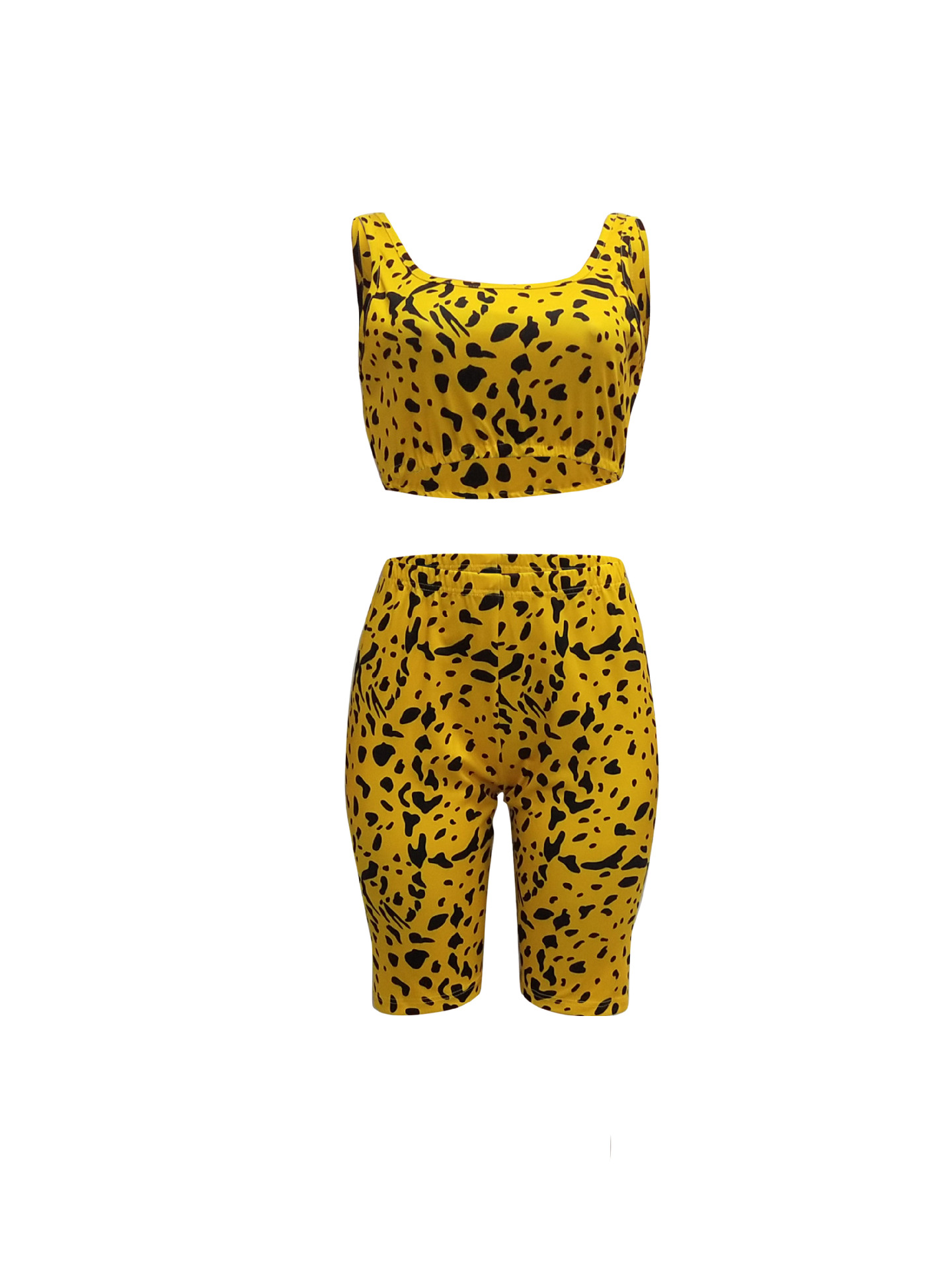 Women 2pcs tank top and pant Suit Sets beach summer sleeveless top short pant