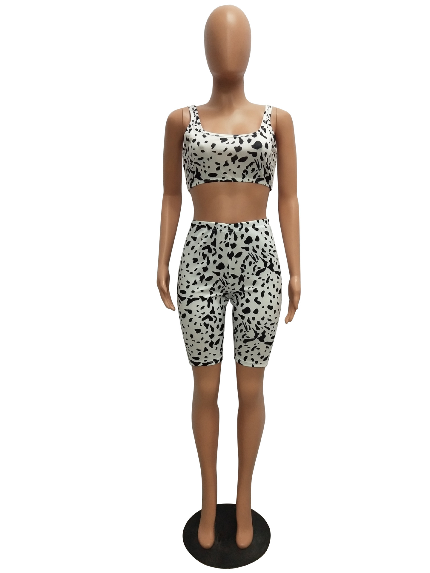 Women 2pcs tank top and pant Suit Sets beach summer sleeveless top short pant