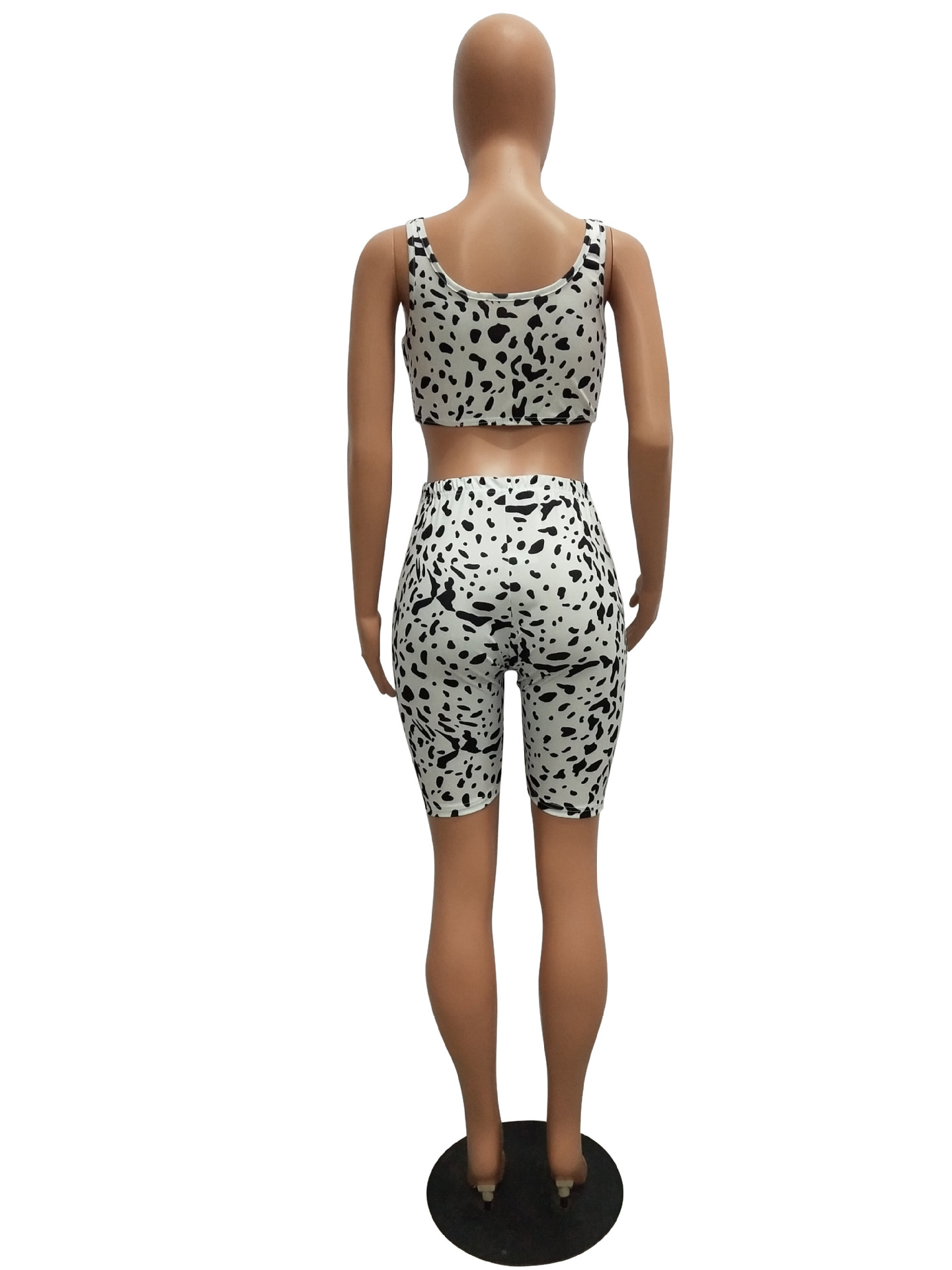 Women 2pcs tank top and pant Suit Sets beach summer sleeveless top short pant