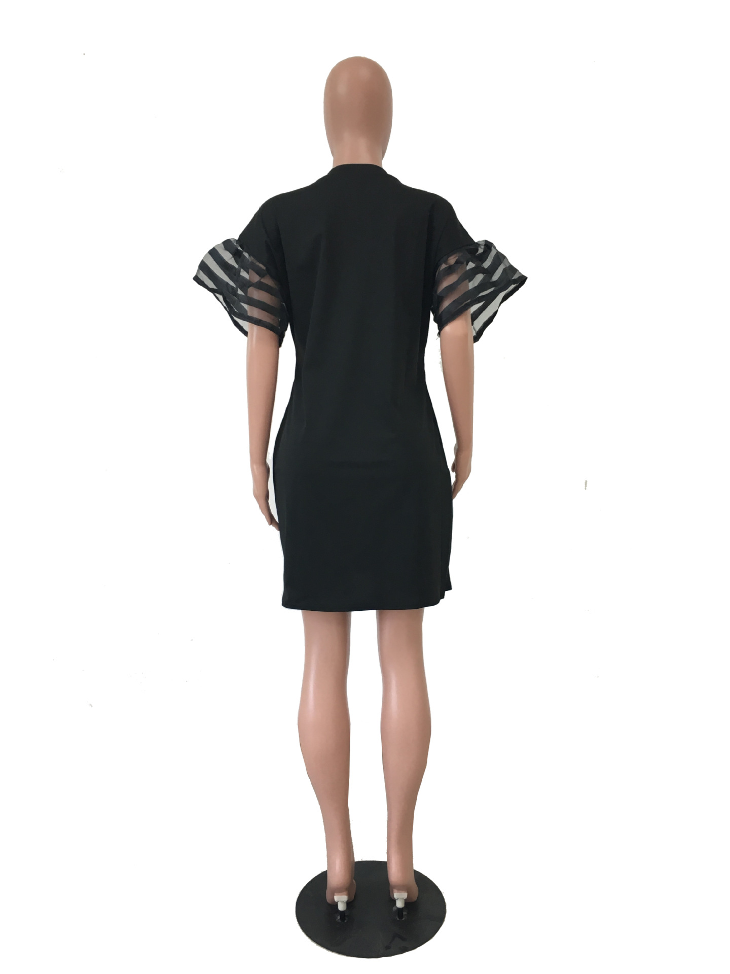 Women Hip hop Printed puff Sleeve Sexy Lady Dress Streetwear Clubwear