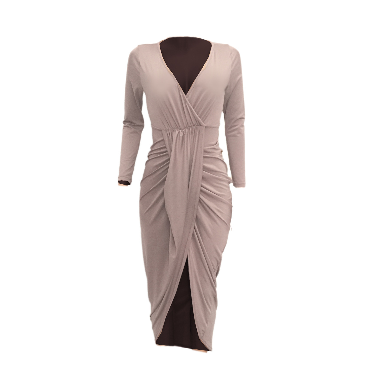 New Fashion Women Sexy V Neck Half Sleeve Bodycon Dresses Ladies