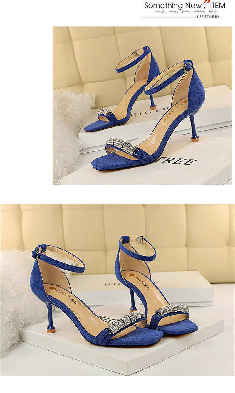 Korean version of fashion summer banquet women's shoes with high heels  with sexy sandals heels