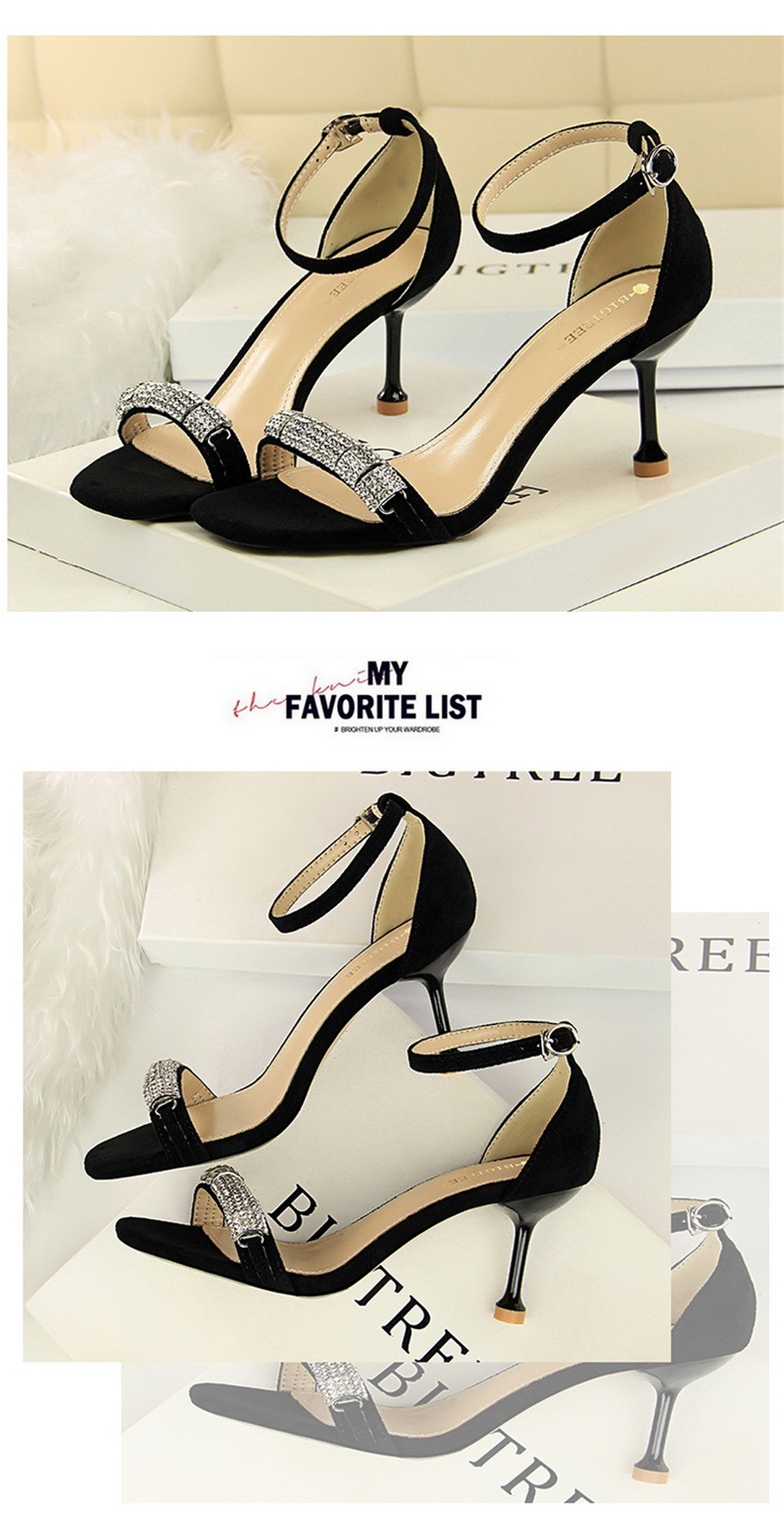 Korean version of fashion summer banquet women's shoes with high heels  with sexy sandals heels