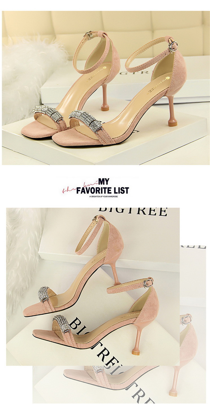 Korean version of fashion summer banquet women's shoes with high heels  with sexy sandals heels