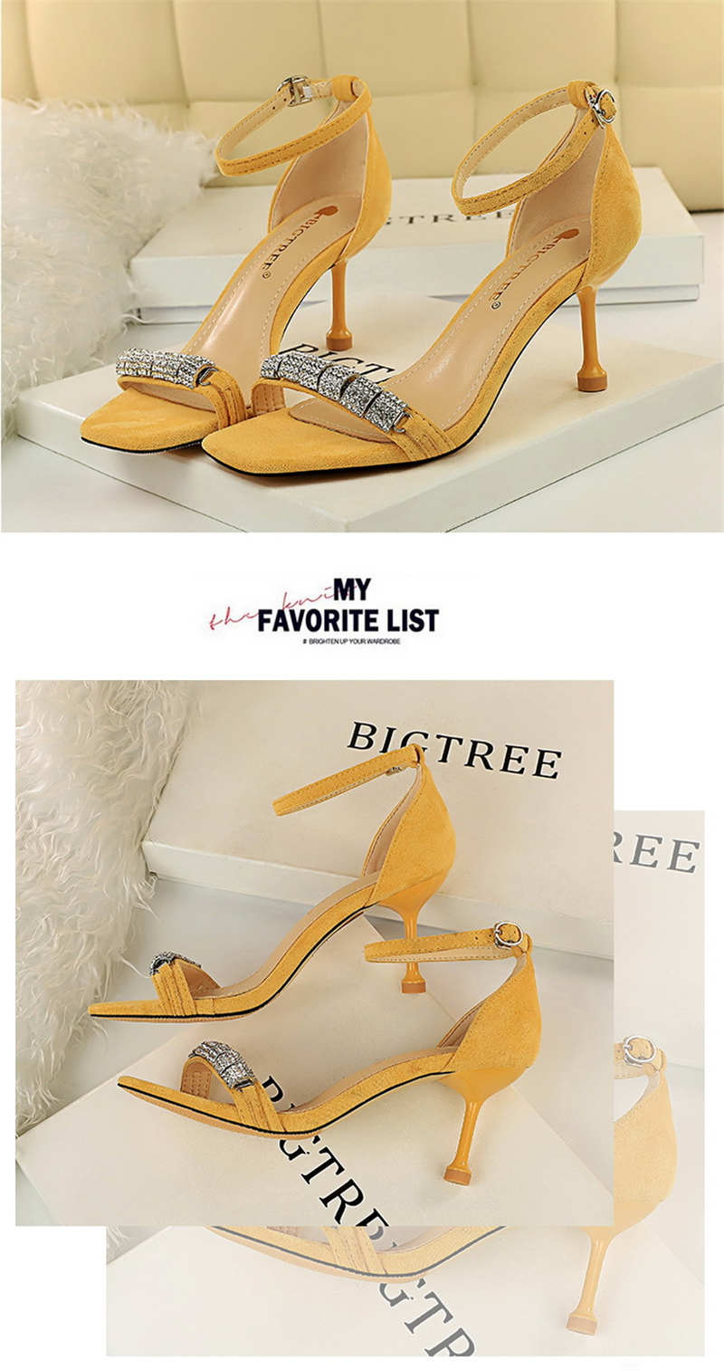 Korean version of fashion summer banquet women's shoes with high heels  with sexy sandals heels