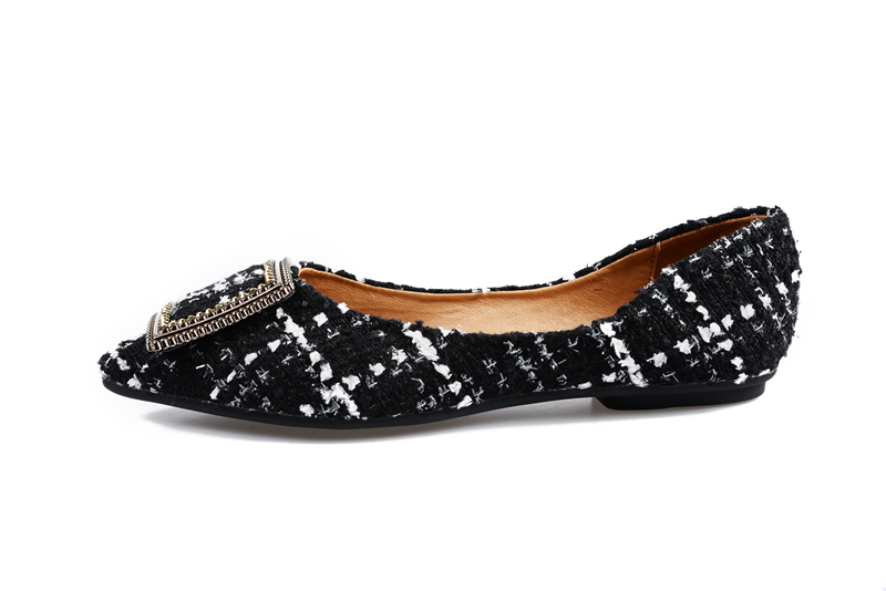 Pointy-toed one-shoe for women 2019 low-cut flat shoes with soft-soled beanie shoes