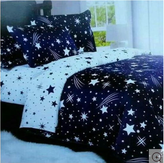 4 Pcs of Duvet Set ( 1 Duvet, 2 Pillow cases and 1 Bed-sheet )