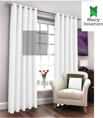 Elegant Home Window/Door Curtains (300cm by 220cm) Plus Free Sheer (200cm by 220cm)