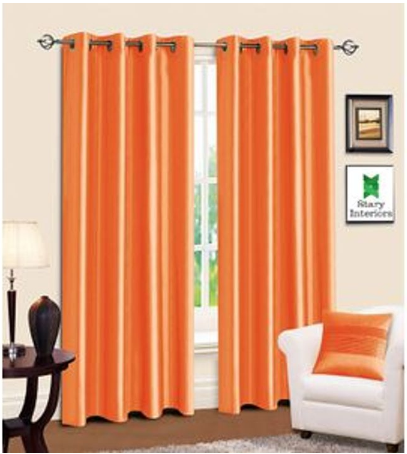 Elegant Home Window/Door Curtains (300cm by 220cm) Plus Free Sheer (200cm by 220cm)