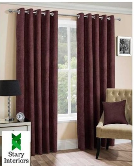 Elegant Home Window/Door Curtains (300cm by 220cm) Plus Free Sheer (200cm by 220cm)