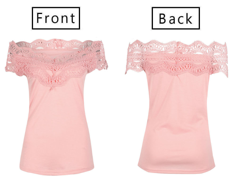 New 2019 Summer Women Tops Sexy Lace Comfortable Cozy Characteristic Boat Neck Ladies Blouses Street