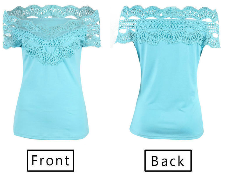 New 2019 Summer Women Tops Sexy Lace Comfortable Cozy Characteristic Boat Neck Ladies Blouses Street