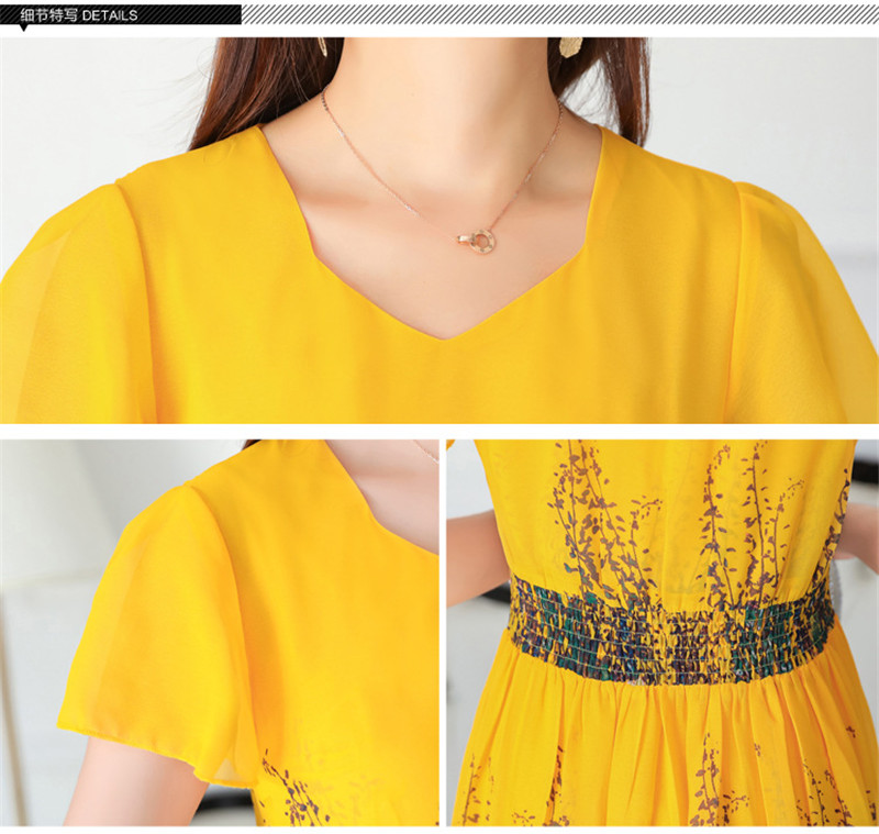 New summer 2019 chiffon dress sleeveless beach skirt slim printed skirt Fashion Long Dress For Women