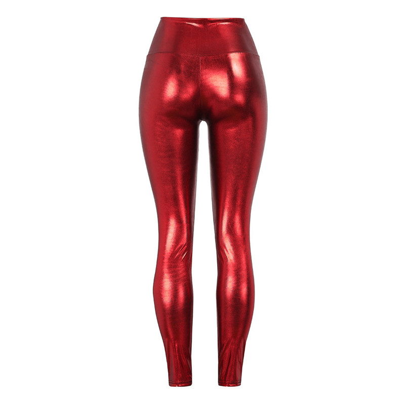Fashion Women Shiny Liquid Pants Stretch Leggings Party Pencil Pants Leather pants Ladies Club Wear