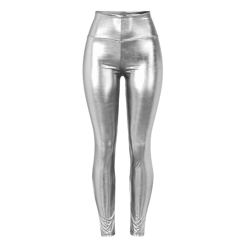 Fashion Women Shiny Liquid Pants Stretch Leggings Party Pencil Pants Leather pants Ladies Club Wear