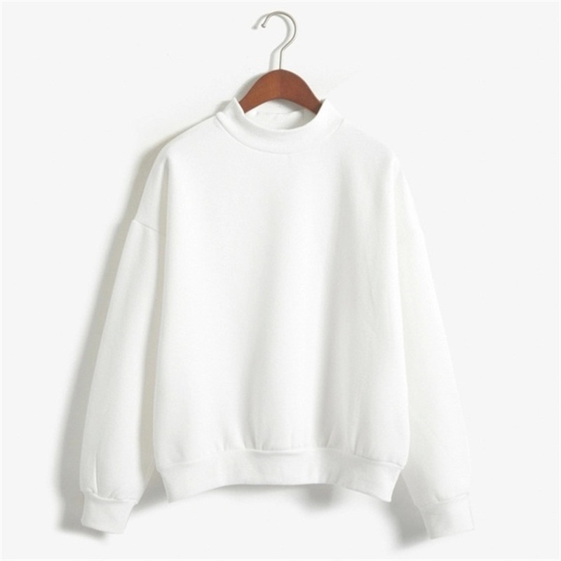 Lady Spring Autumn Thin Fleece Candy Colors Sweatshirt Students Girls Casual O-Neck Pullover Hoodies