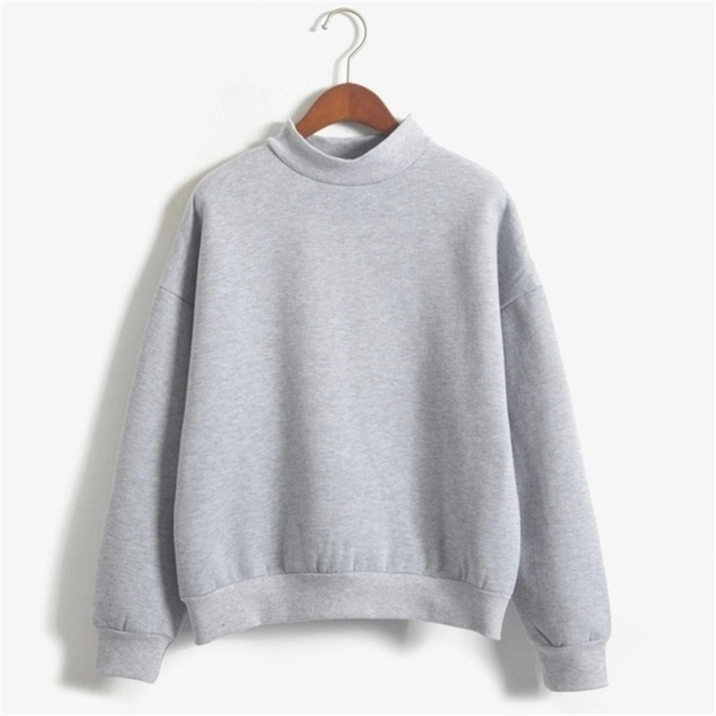 Lady Spring Autumn Thin Fleece Candy Colors Sweatshirt Students Girls Casual O-Neck Pullover Hoodies
