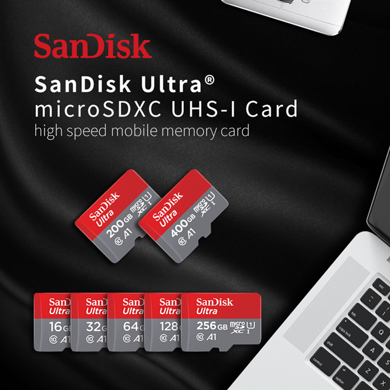 SanDisk Memory Card 400GB 256GB 200GB 128GB 64GB 98MB/S 32GB Micro sd card Class10 UHS-3 flash card