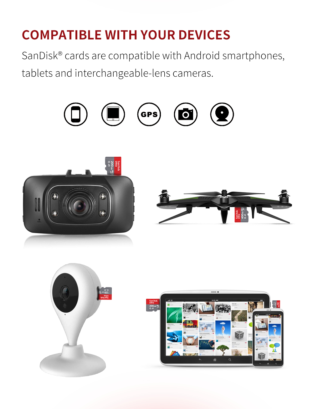 SanDisk Memory Card 400GB 256GB 200GB 128GB 64GB 98MB/S 32GB Micro sd card Class10 UHS-3 flash card