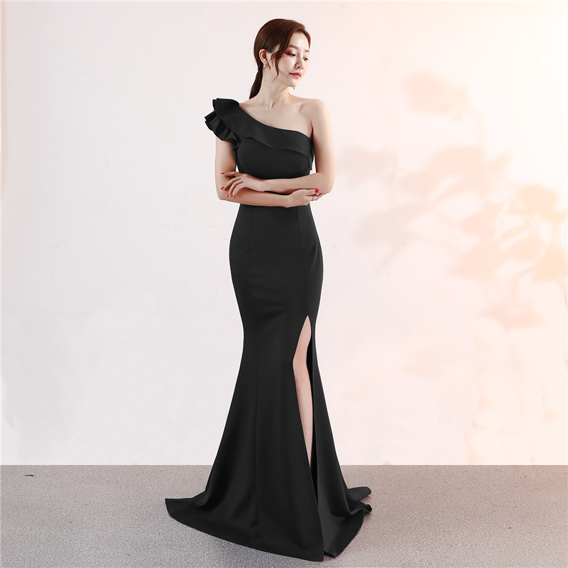 Evening dress New banquet elegant atmosphere pink long sexy thin fishtail dress Fashion women dress
