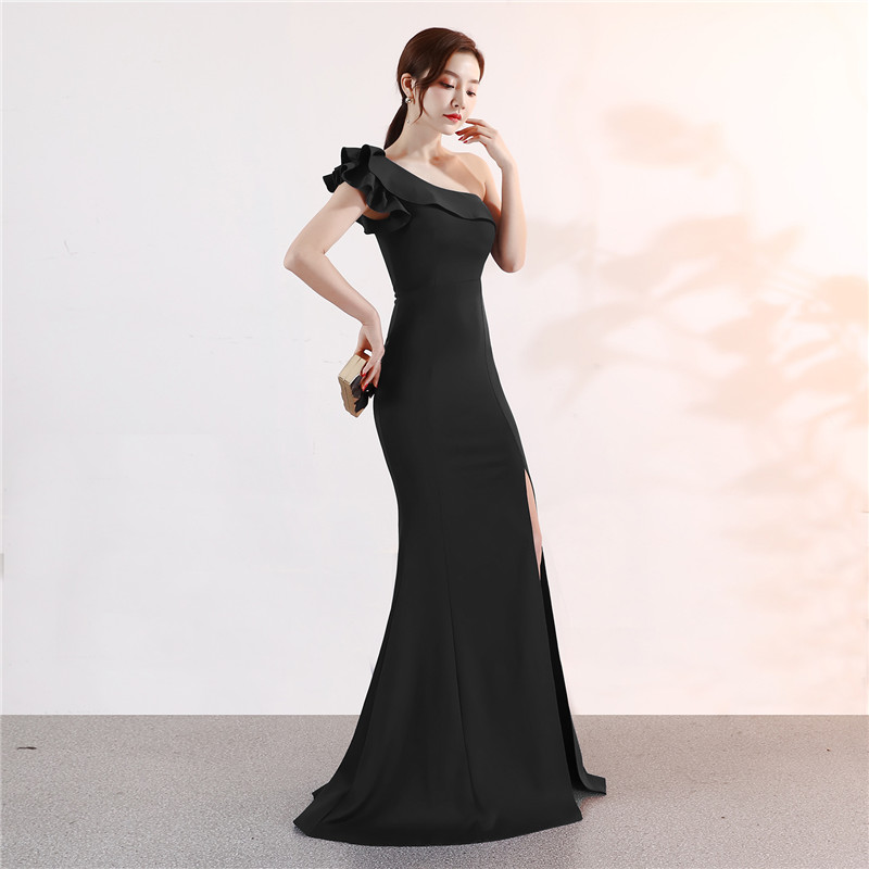 Evening dress New banquet elegant atmosphere pink long sexy thin fishtail dress Fashion women dress