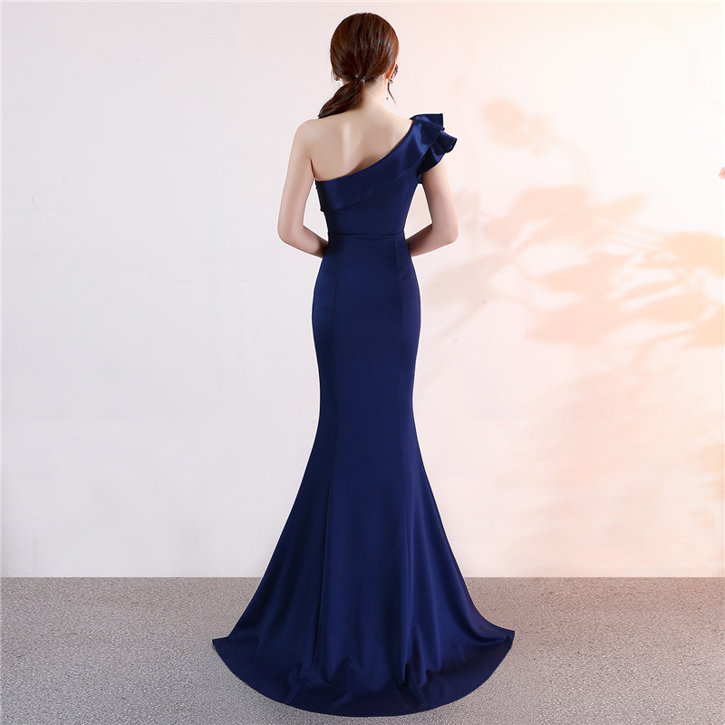 Evening dress New banquet elegant atmosphere pink long sexy thin fishtail dress Fashion women dress