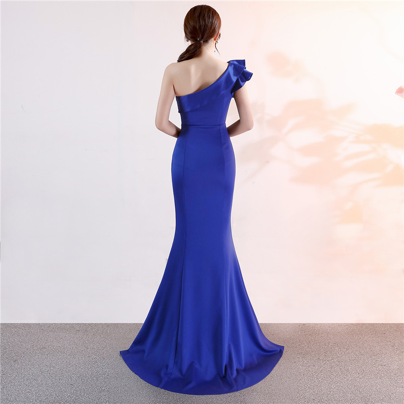 Evening dress New banquet elegant atmosphere pink long sexy thin fishtail dress Fashion women dress