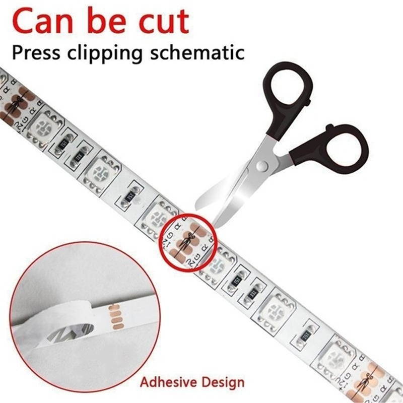 Led Strip RGB Color Changing Flexible Led Strip Light Kit  44key IR Remote Controller for Decorative